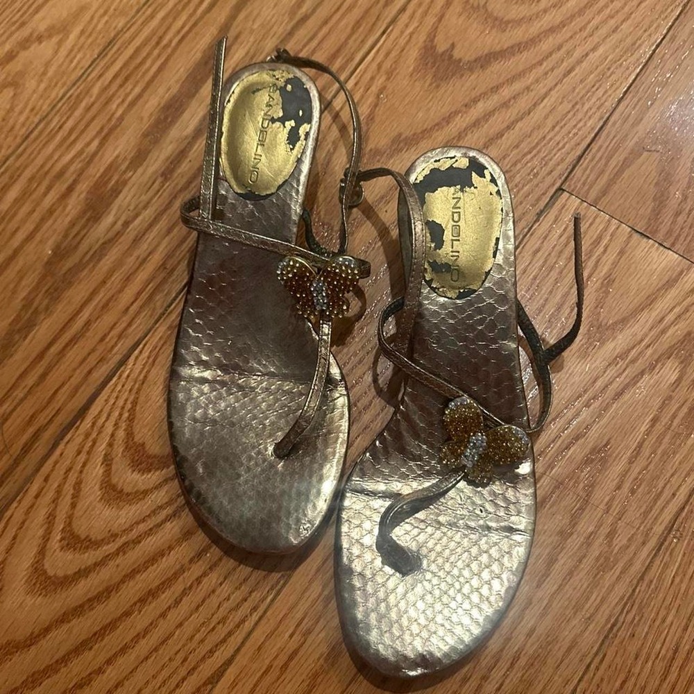 Vintage Y2K Gold Sandals